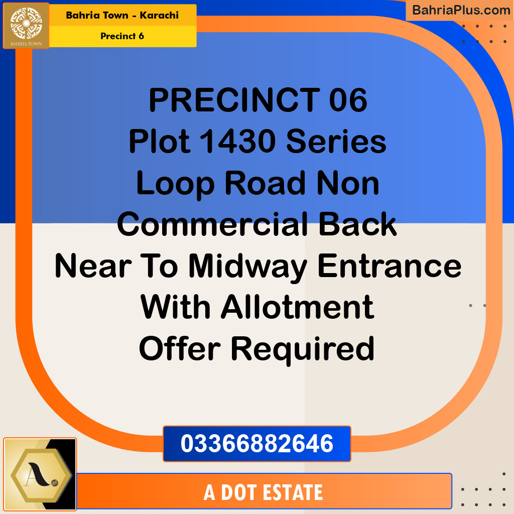 Residential Plot for Sale in Precinct 6 - Bahria Town, Karachi - (BP-186939)