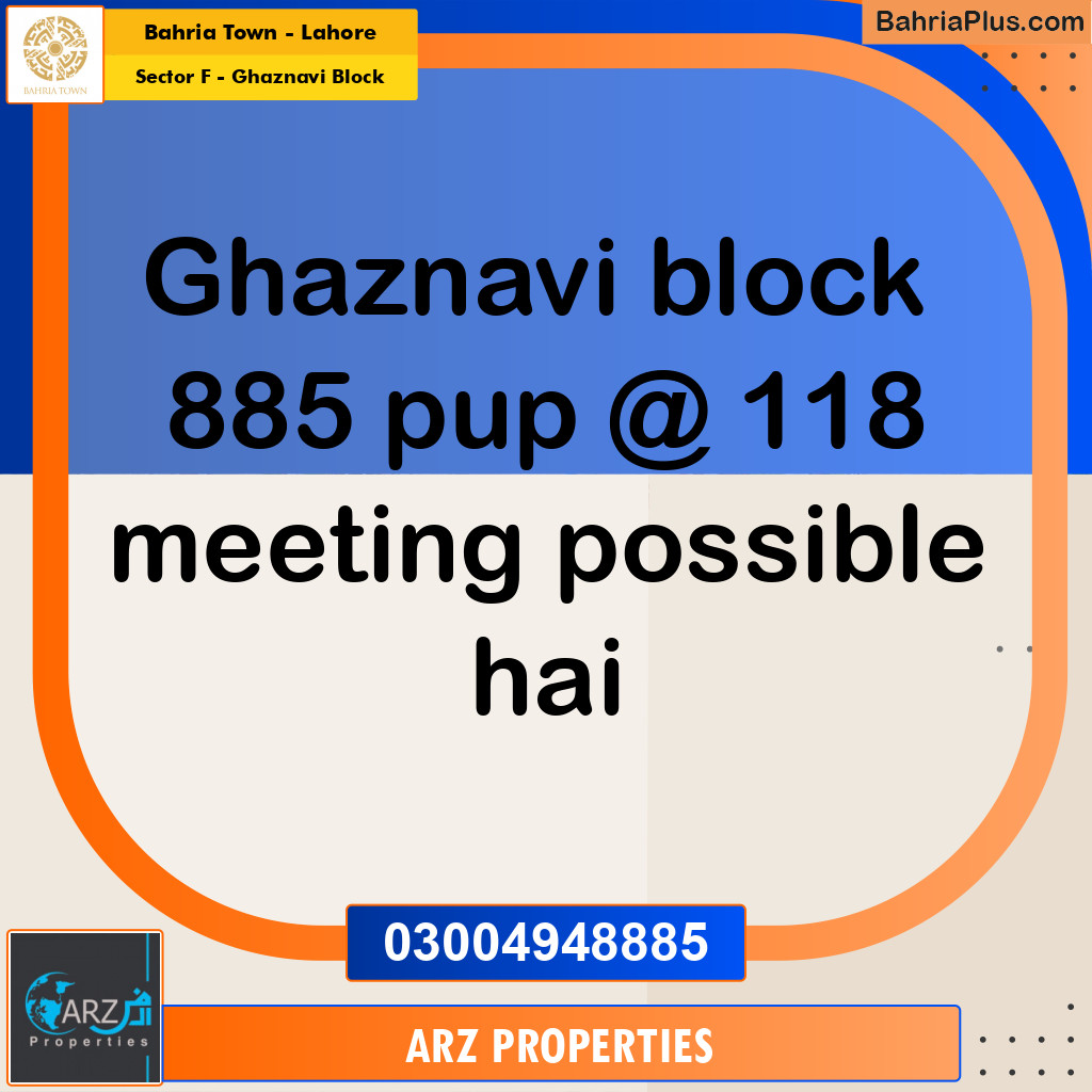 Residential Plot for Sale in Sector F - Ghaznavi Block -  Bahria Town, Lahore - (BP-186955)