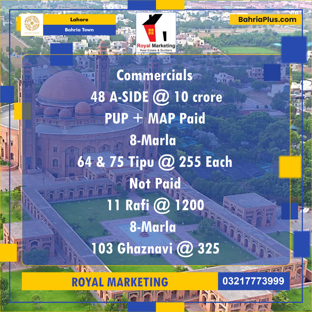 Commercial Plot for Sale in Bahria Town, Lahore - (BP-187041)