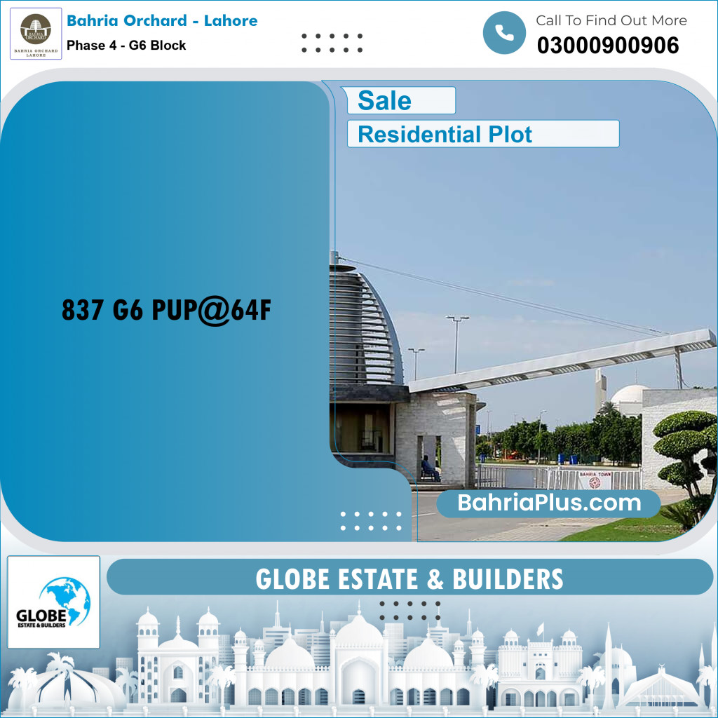 Residential Plot for Sale in Phase 4 - G6 Block -  Bahria Orchard, Lahore - (BP-187055)