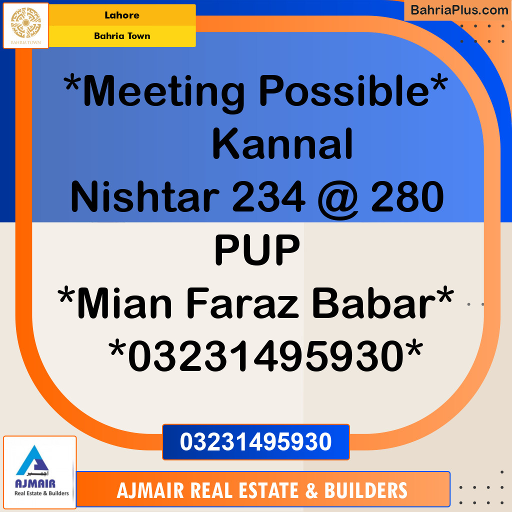 Residential Plot for Sale in Bahria Town, Lahore - (BP-187062)