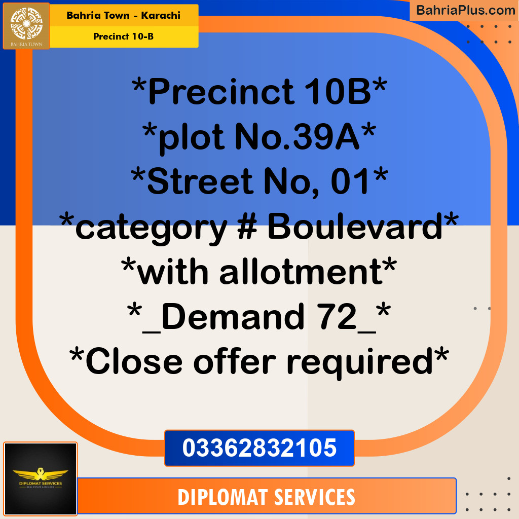 125 Sq. Yards Residential Plot for Sale in Precinct 10-B -  Bahria Town, Karachi - (BP-187117)