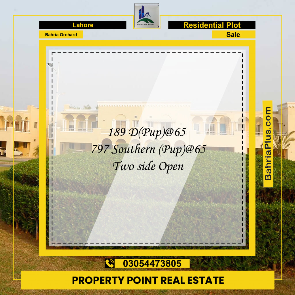 Residential Plot for Sale in Bahria Orchard, Lahore - (BP-187169)