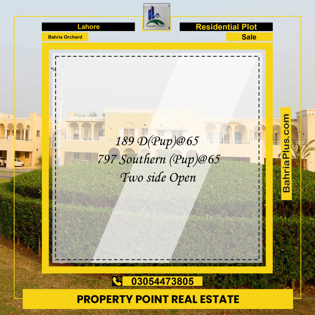 Residential Plot for Sale in Bahria Orchard, Lahore - (BP-187169)