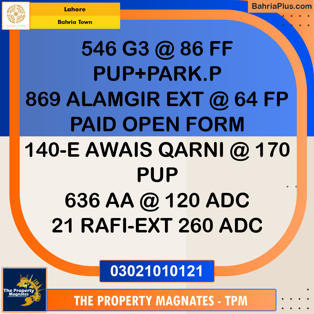 Residential Plot for Sale in Bahria Town, Lahore - (BP-187173)