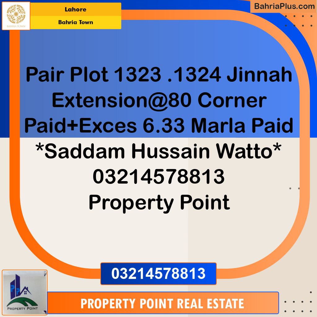 Residential Plot for Sale in Bahria Town, Lahore - (BP-187200)