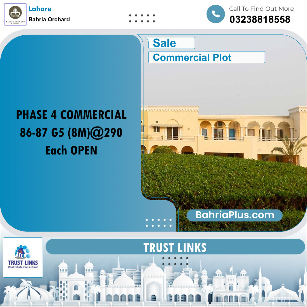 Commercial Plot for Sale in Bahria Orchard, Lahore - (BP-187214)