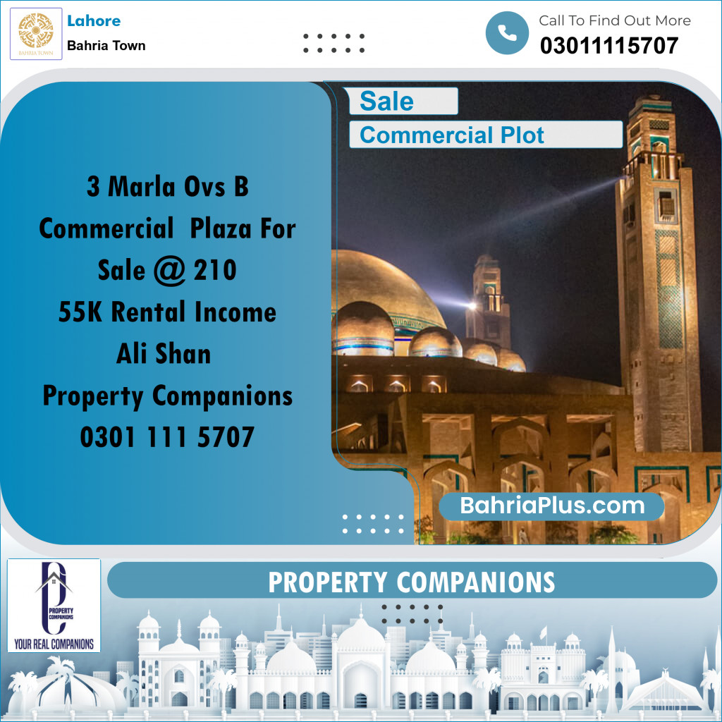 Commercial Plot for Sale in Bahria Town, Lahore - (BP-187272)