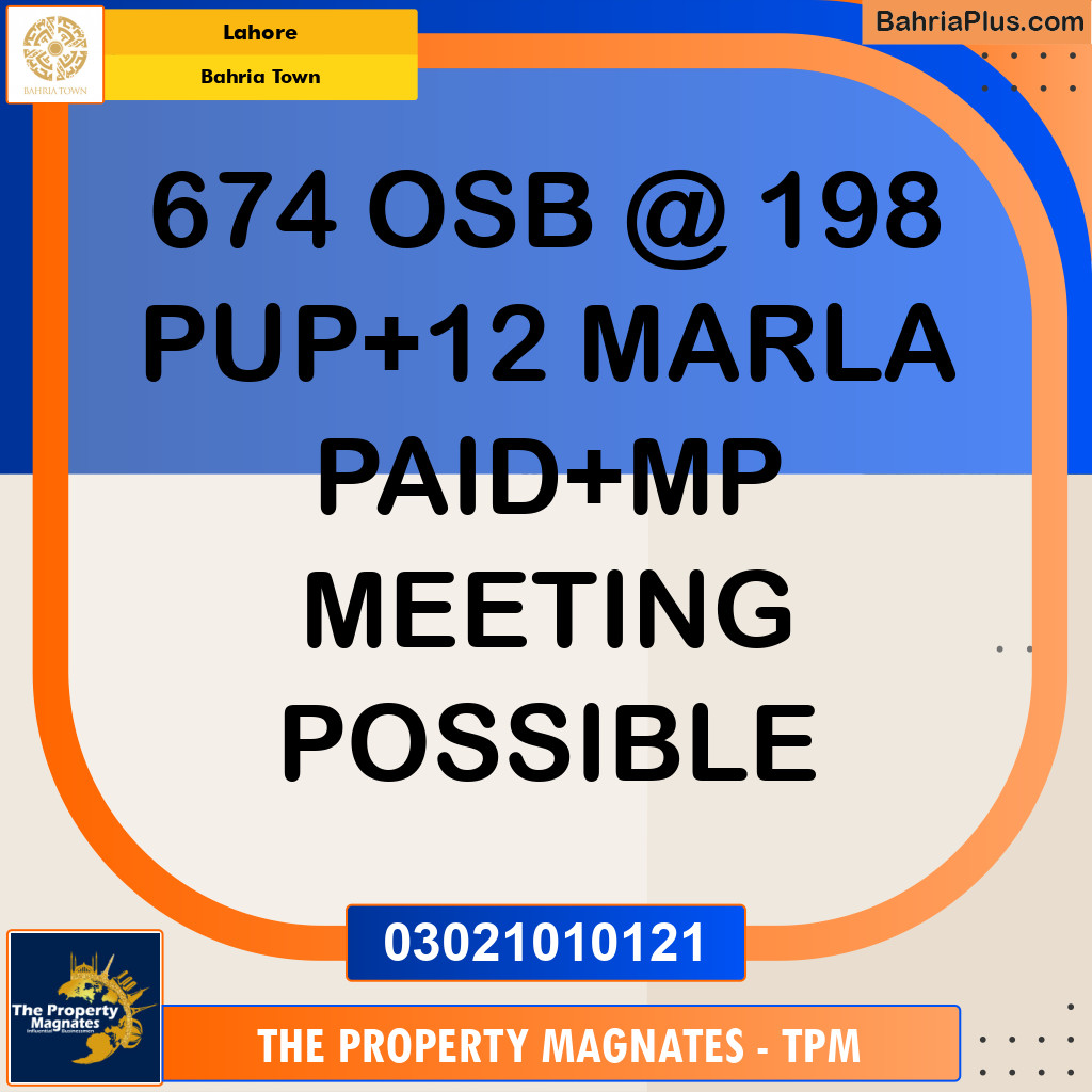 Residential Plot for Sale in Bahria Town, Lahore - (BP-187317)