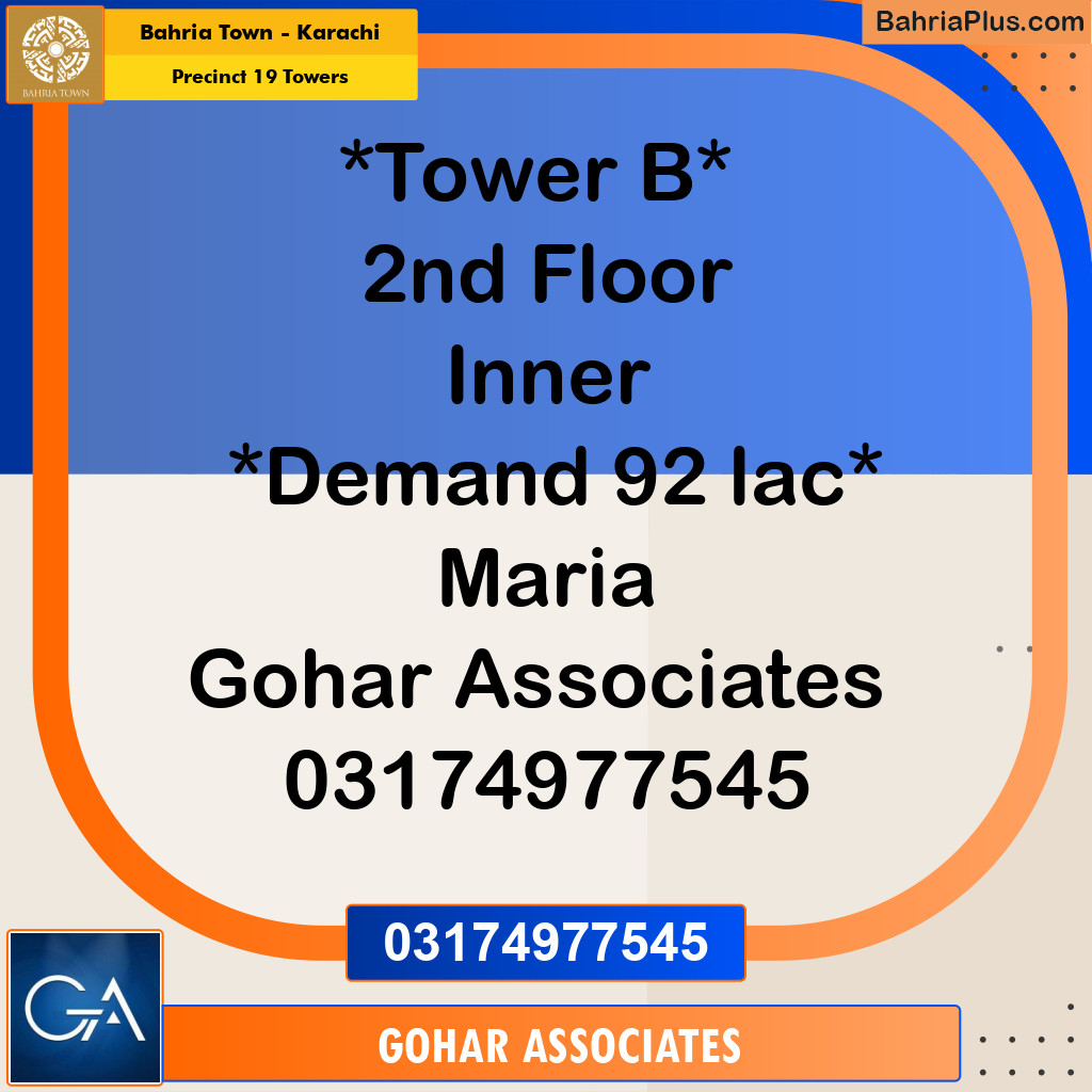 Residential Plot for Sale in Precinct 19 Towers -  Bahria Town, Karachi - (BP-187339)