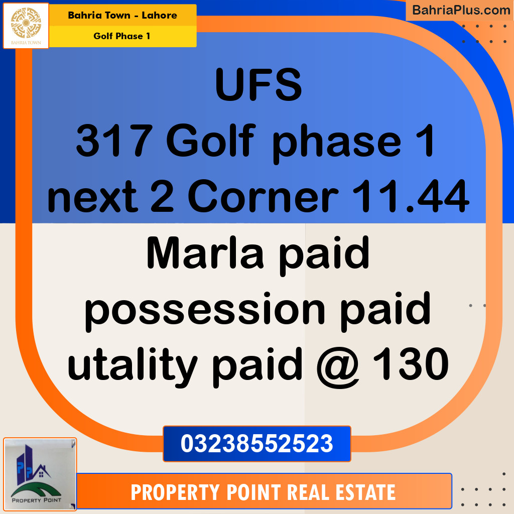 Residential Plot for Sale in Golf Phase 1 -  Bahria Town, Lahore - (BP-187377)