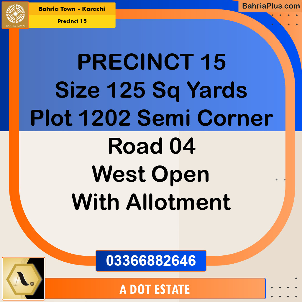 125 Sq. Yards Residential Plot for Sale in Precinct 15 -  Bahria Town, Karachi - (BP-187406)