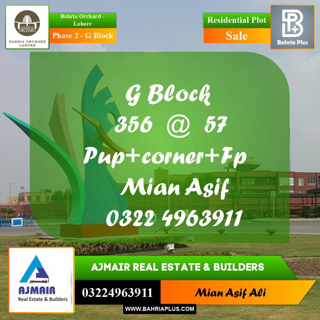 Residential Plot for Sale in Phase 2 - G Block -  Bahria Orchard, Lahore - (BP-187417)