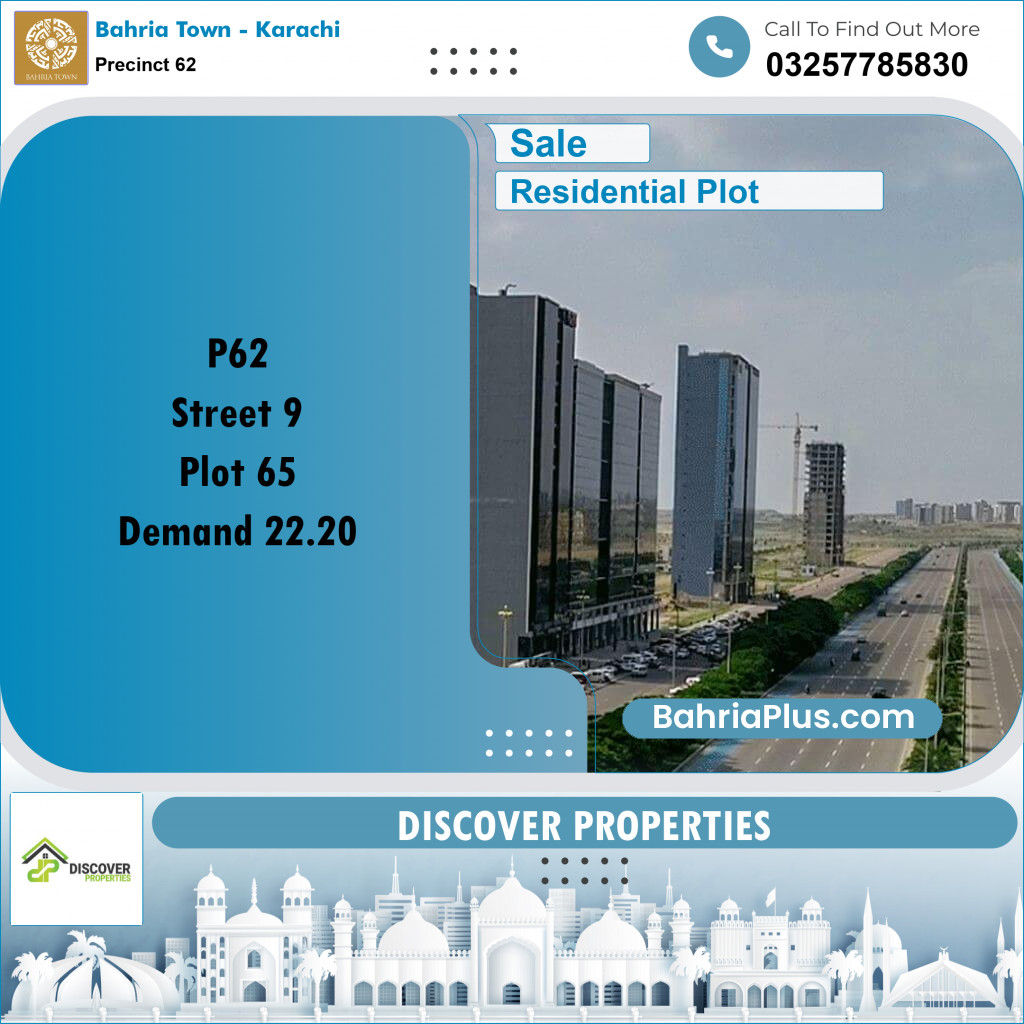 Residential Plot for Sale in Precinct 62 -  Bahria Town, Karachi - (BP-187479)