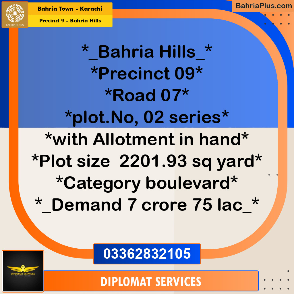 Residential Plot for Sale in Precinct 9 - Bahria Hills -  Bahria Town, Karachi - (BP-187544)