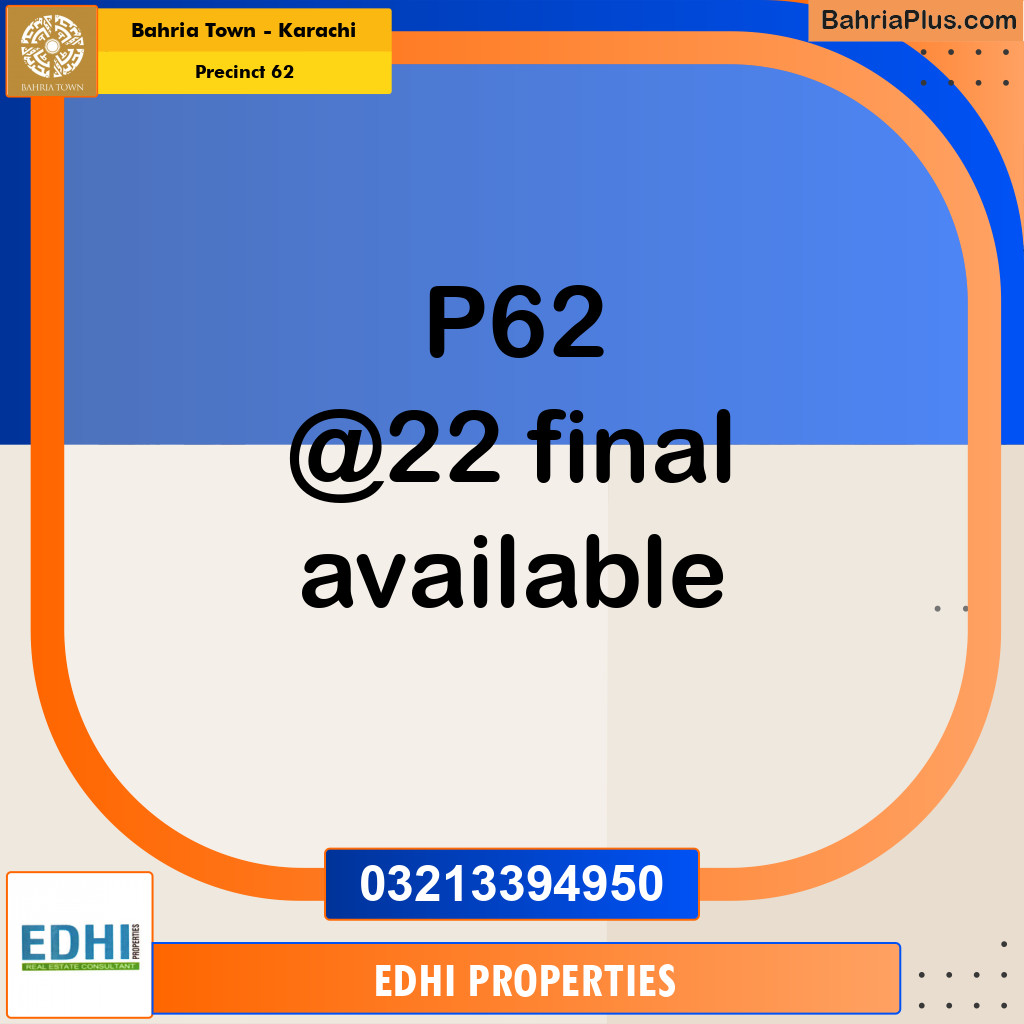Residential Plot for Sale in Precinct 62 -  Bahria Town, Karachi - (BP-187575)