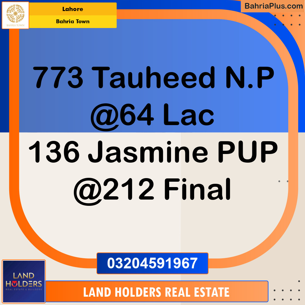 Residential Plot for Sale in Bahria Town, Lahore - (BP-187666)