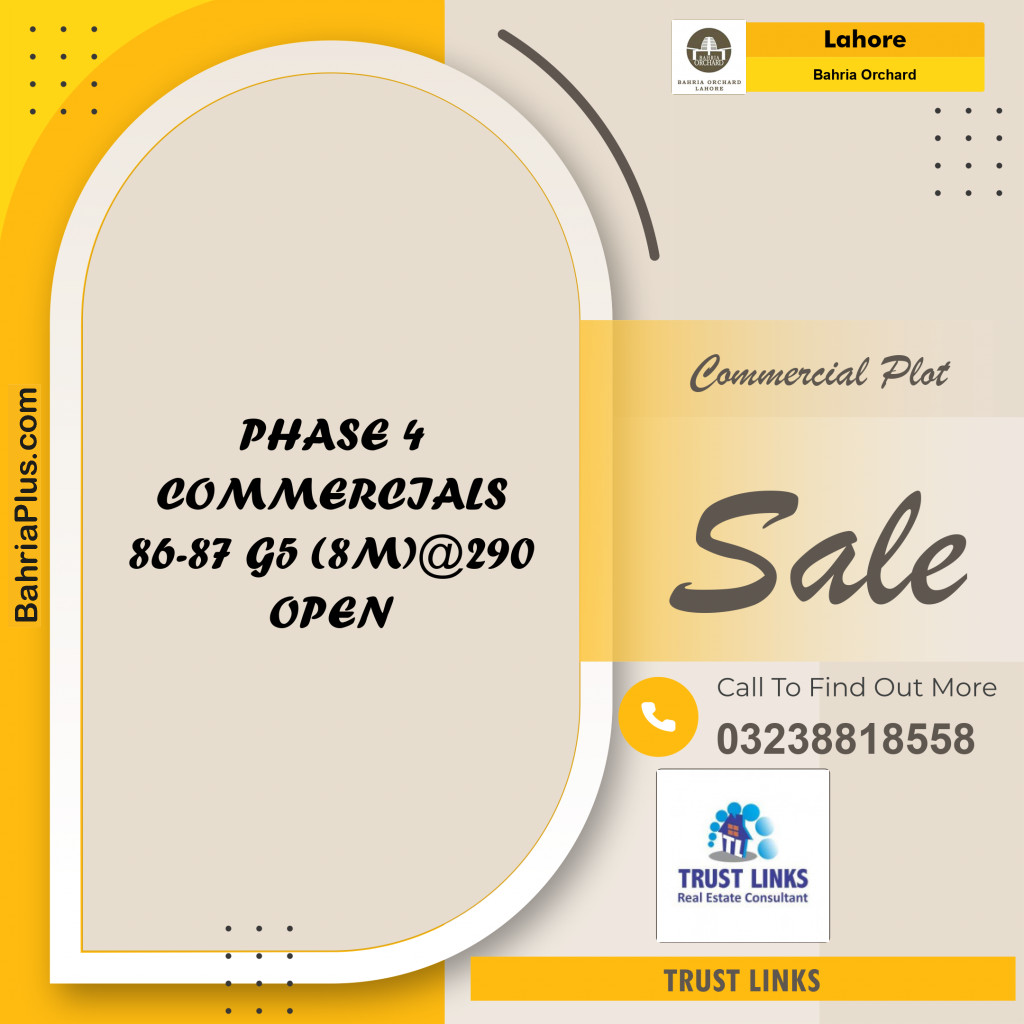 Commercial Plot for Sale in Bahria Orchard, Lahore - (BP-187724)