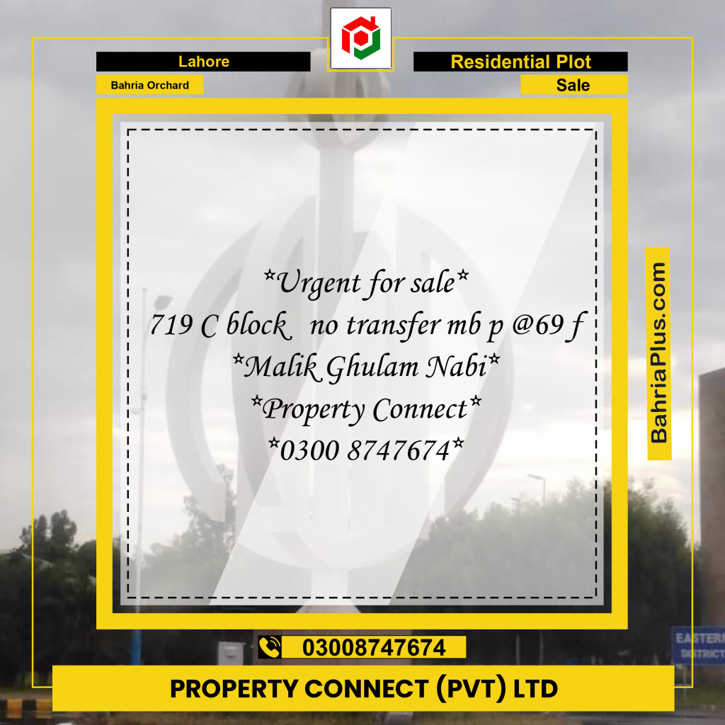 Residential Plot for Sale in Bahria Orchard, Lahore - (BP-187840)