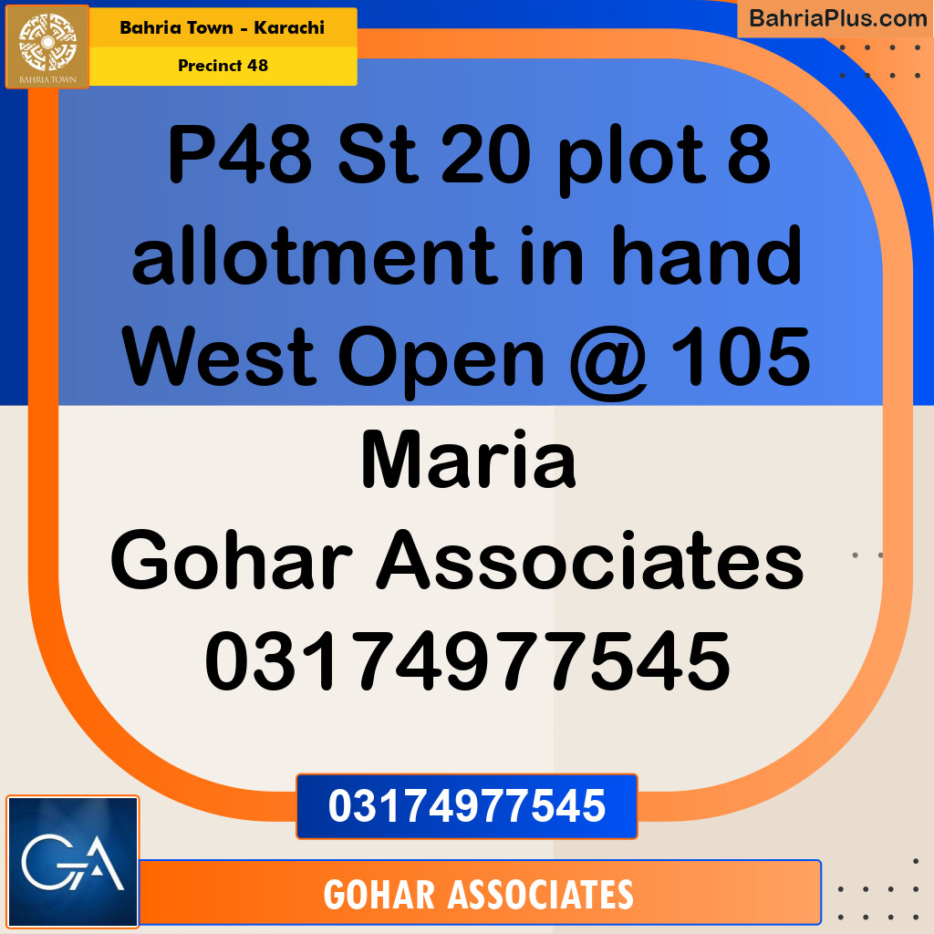 Residential Plot for Sale in Precinct 48 -  Bahria Town, Karachi - (BP-187856)