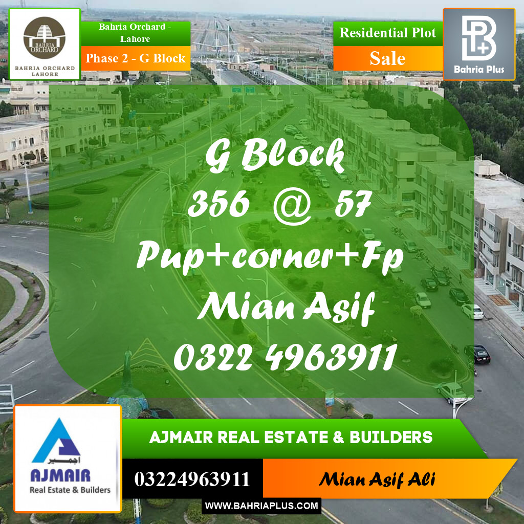 Residential Plot for Sale in Phase 2 - G Block -  Bahria Orchard, Lahore - (BP-187872)