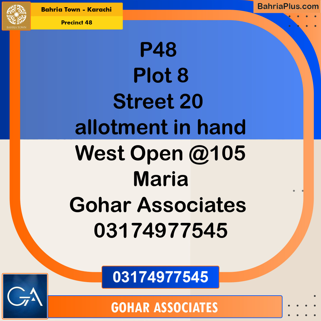 Residential Plot for Sale in Precinct 48 -  Bahria Town, Karachi - (BP-187927)