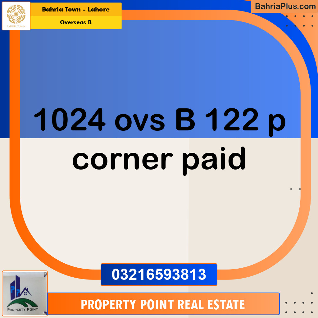 Residential Plot for Sale in Overseas B -  Bahria Town, Lahore - (BP-187951)