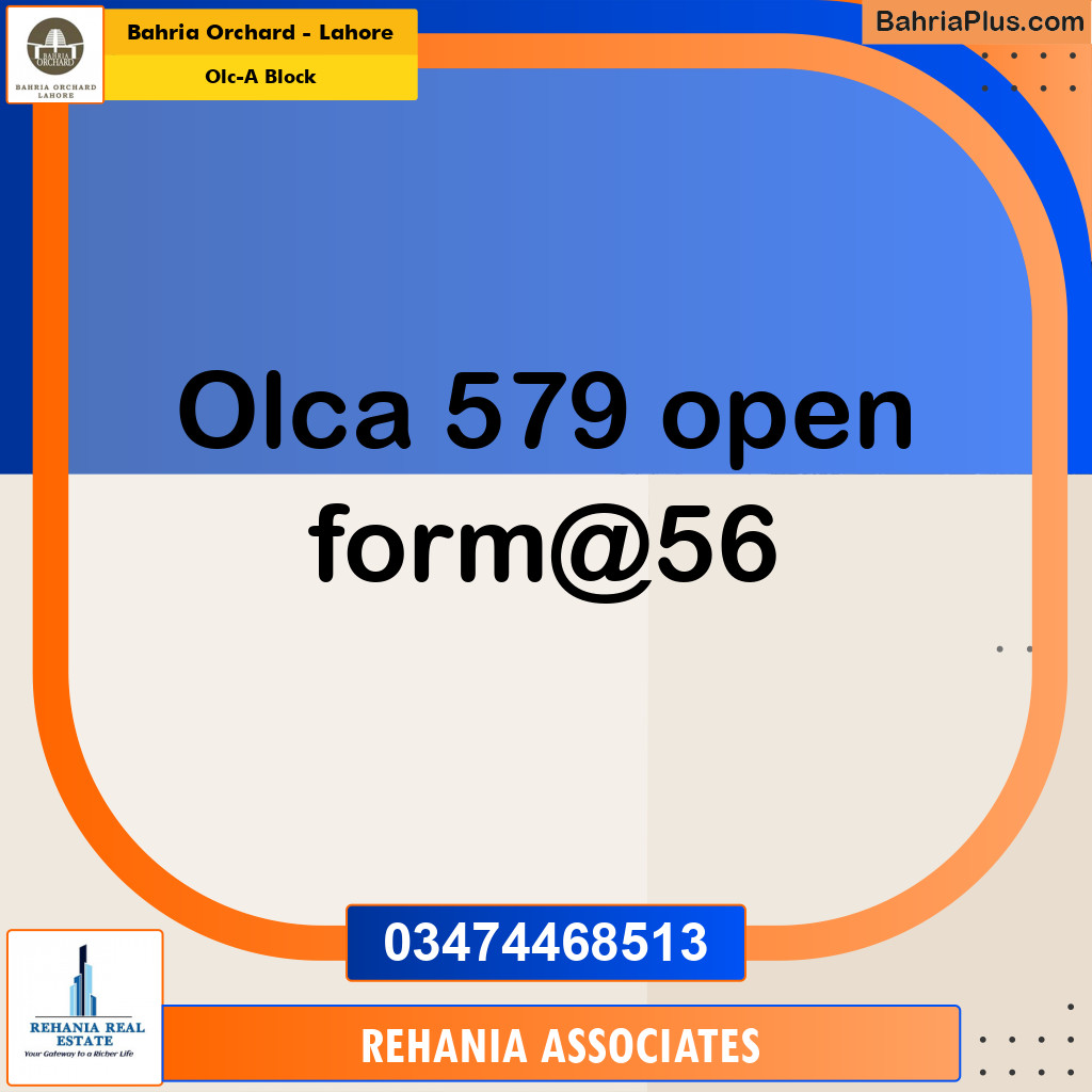 Residential Plot for Sale in OLC-A Block -  Bahria Orchard, Lahore - (BP-187985)