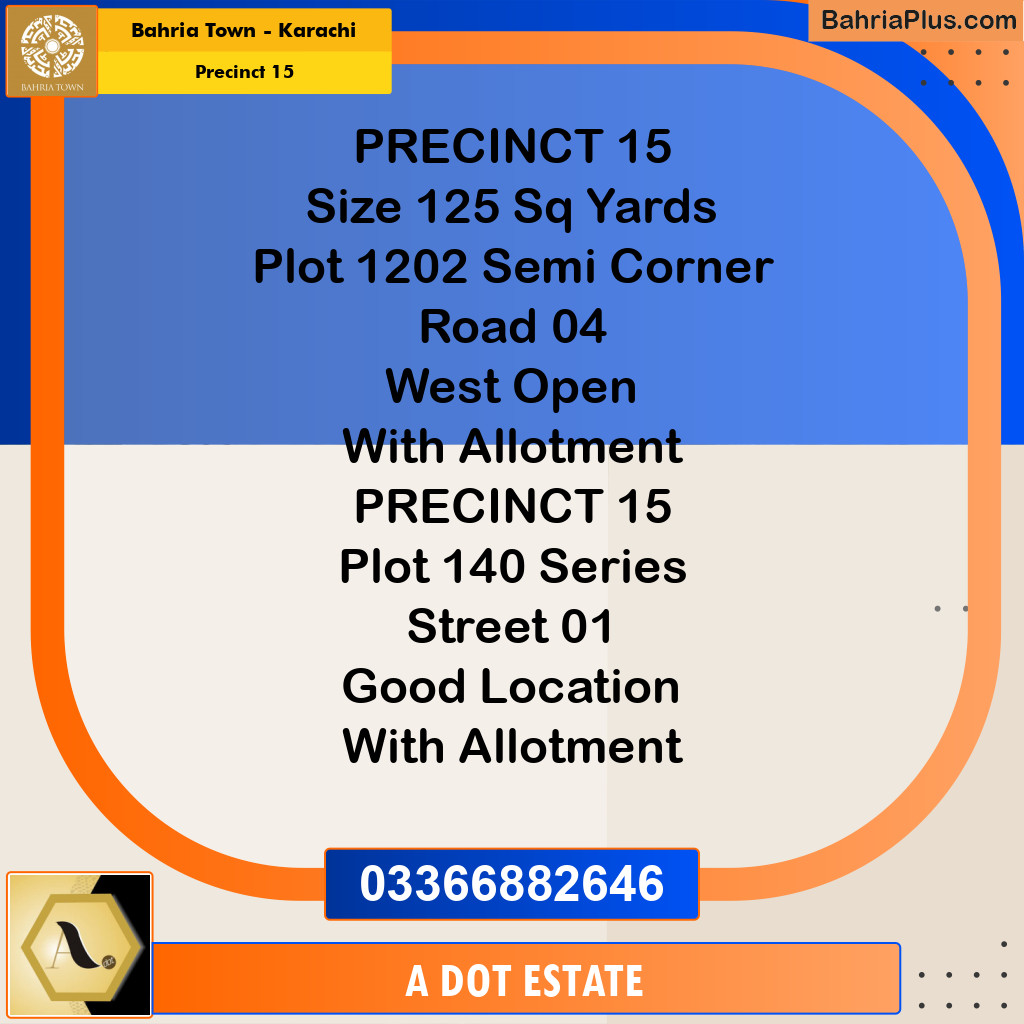 125 Sq. Yards Residential Plot for Sale in Precinct 15 -  Bahria Town, Karachi - (BP-188027)