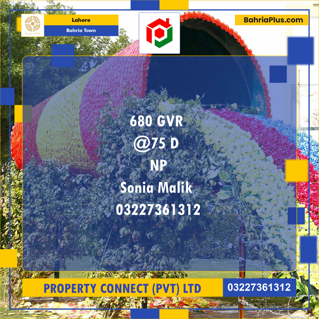 Residential Plot for Sale in Bahria Town, Lahore - (BP-188119)