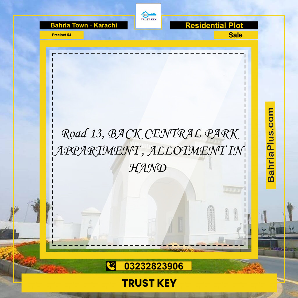 Residential Plot for Sale in Precinct 54 -  Bahria Town, Karachi - (BP-188158)