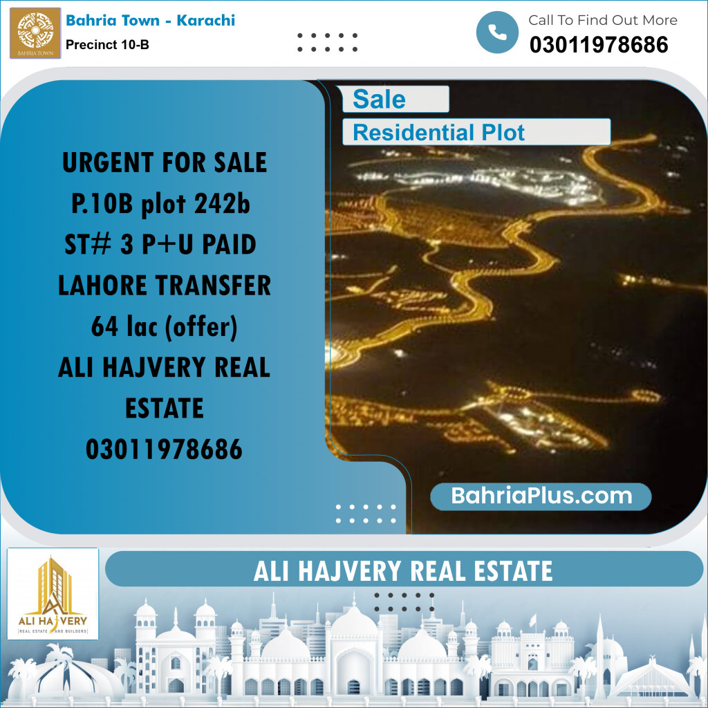 125 Sq. Yards Residential Plot for Sale in Precinct 10-B -  Bahria Town, Karachi - (BP-188200)