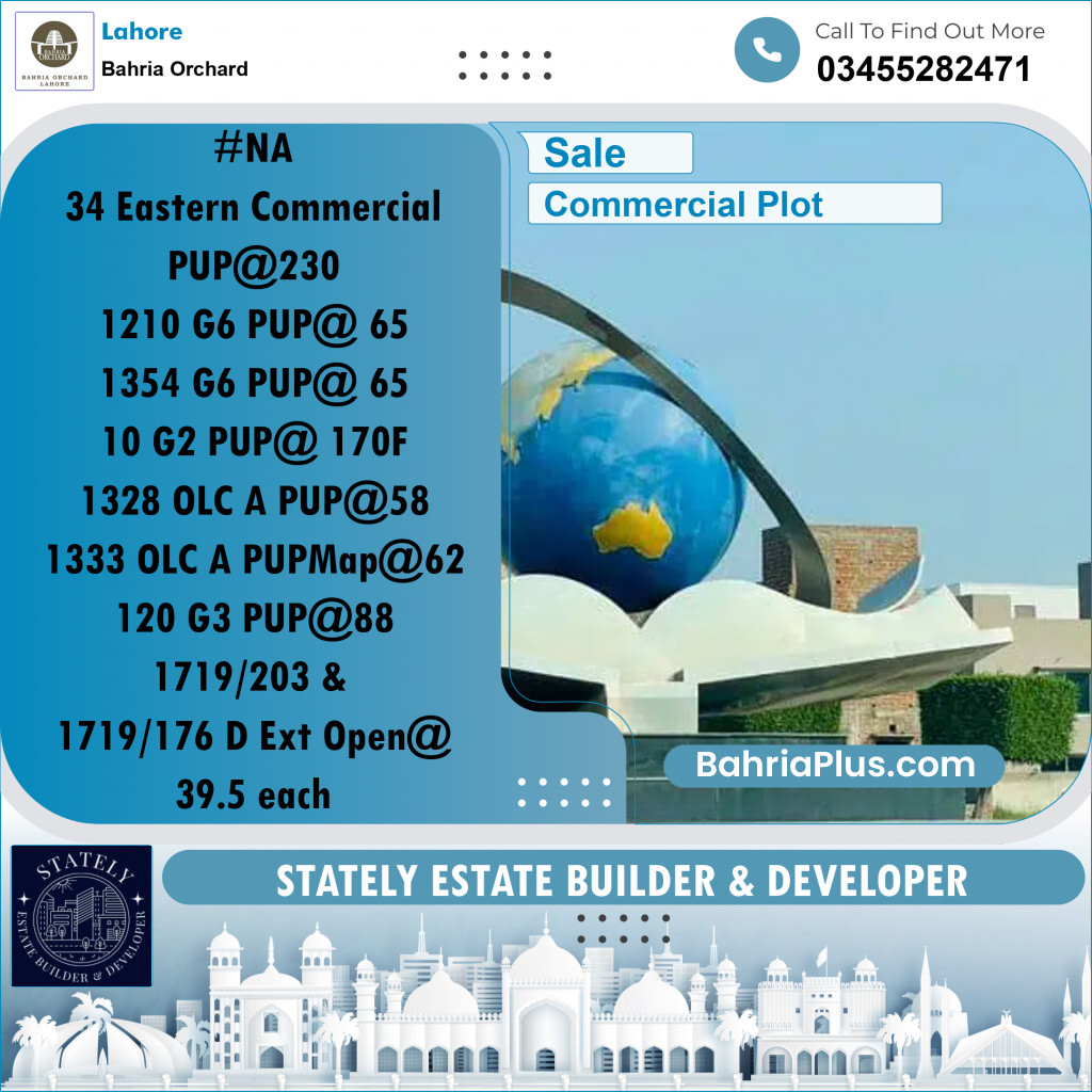 Commercial Plot for Sale in Bahria Orchard, Lahore - (BP-188275)