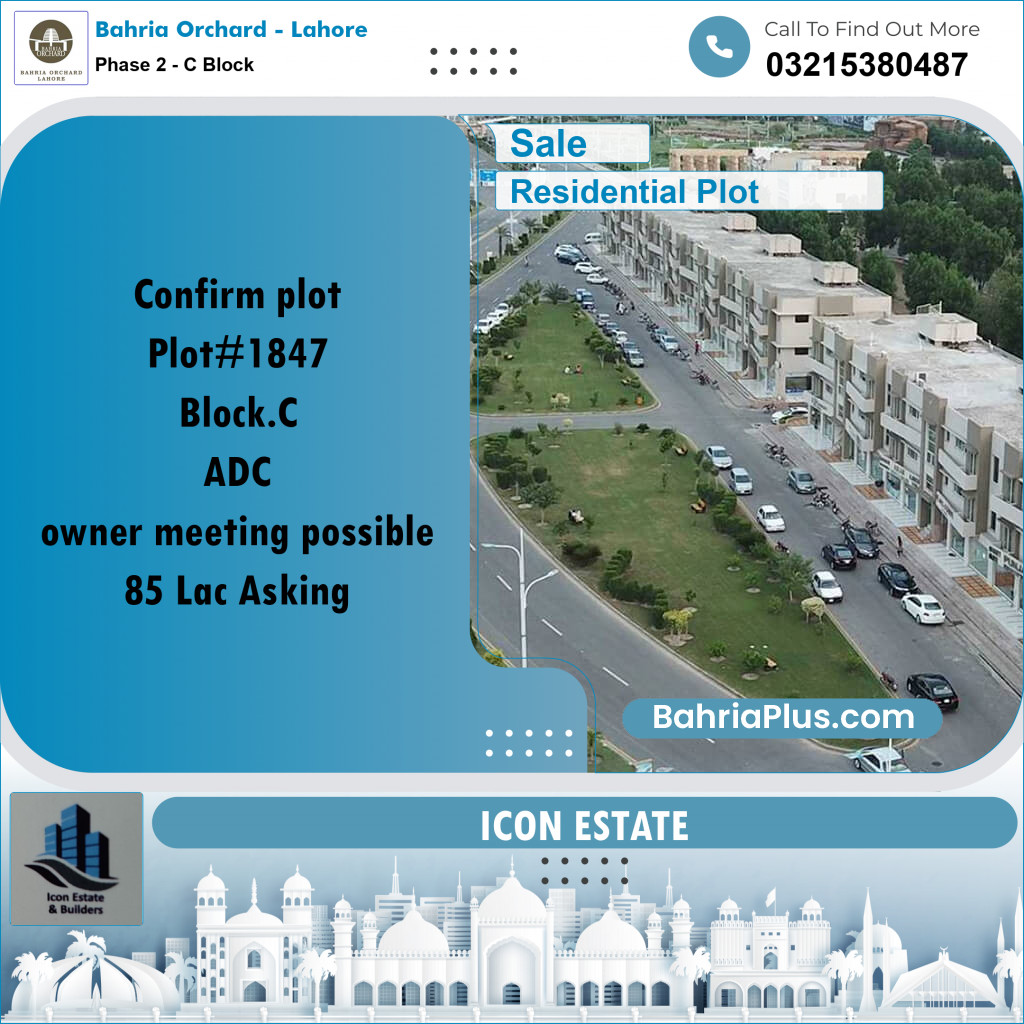 Residential Plot for Sale in Phase 2 - C Block -  Bahria Orchard, Lahore - (BP-188289)