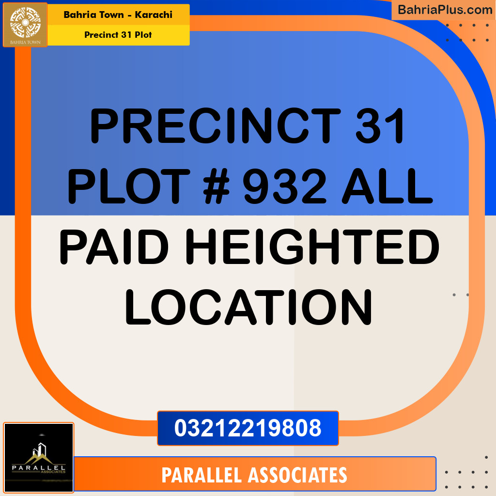 Residential Plot for Sale in Precinct 31 Plot - Bahria Town, Karachi - (BP-188315)