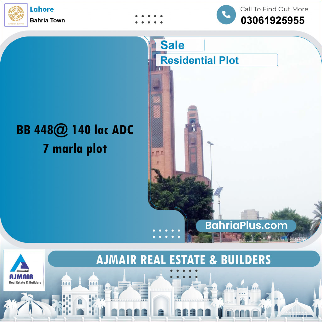 Residential Plot for Sale in Bahria Town, Lahore - (BP-188370)
