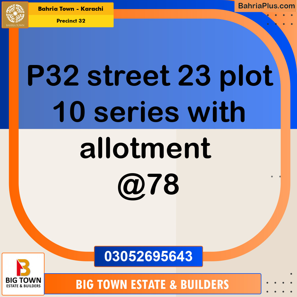 250 Sq. Yards Residential Plot for Sale in Precinct 32 -  Bahria Town, Karachi - (BP-188429)