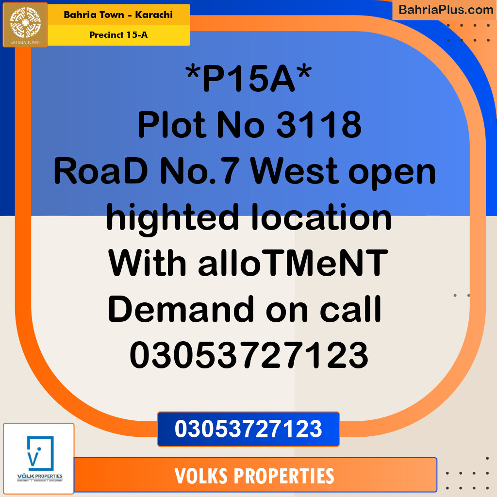 125 Sq. Yards Residential Plot for Sale in Precinct 15-A -  Bahria Town, Karachi - (BP-188507)