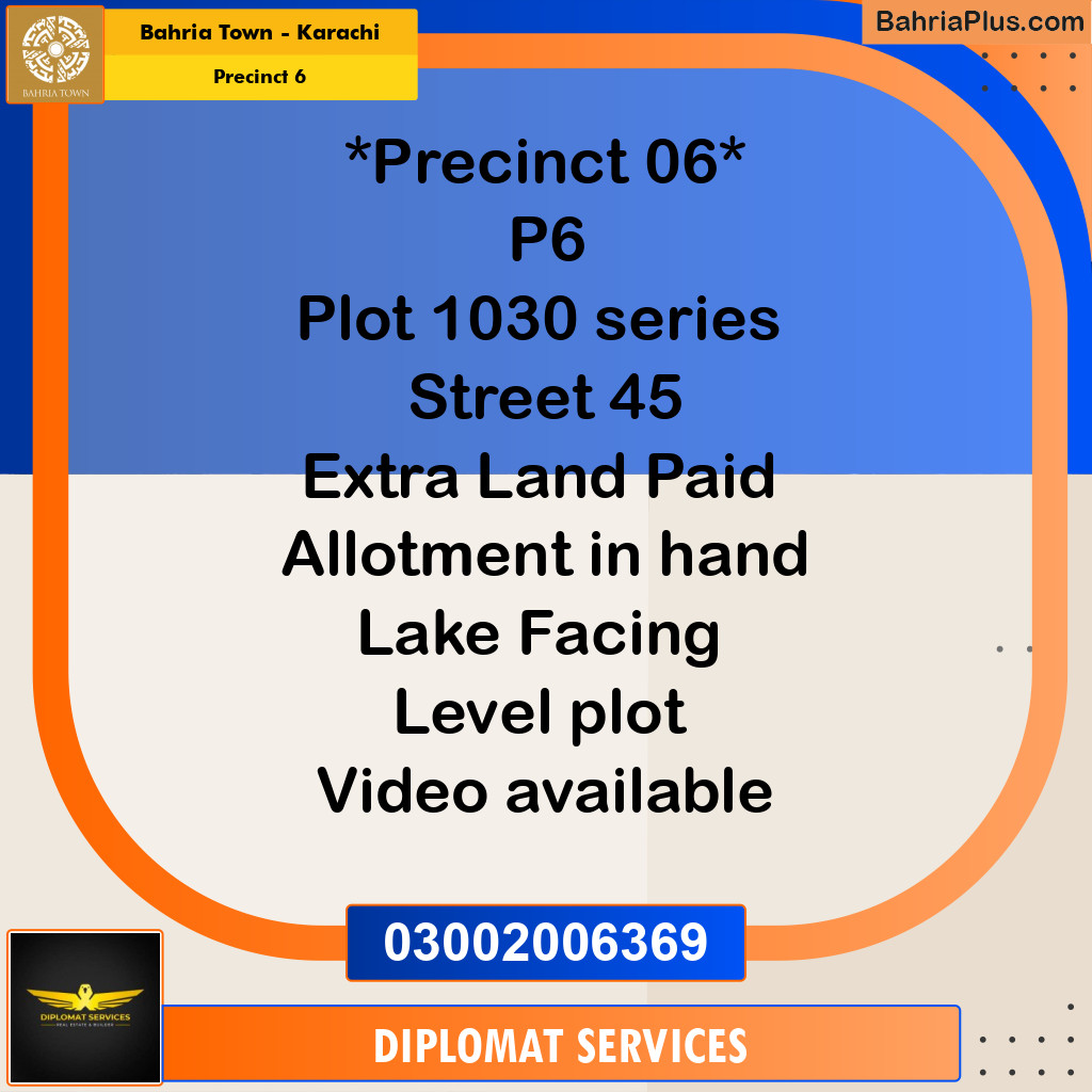 250 Sq. Yards Residential Plot for Sale in Precinct 6 -  Bahria Town, Karachi - (BP-188518)
