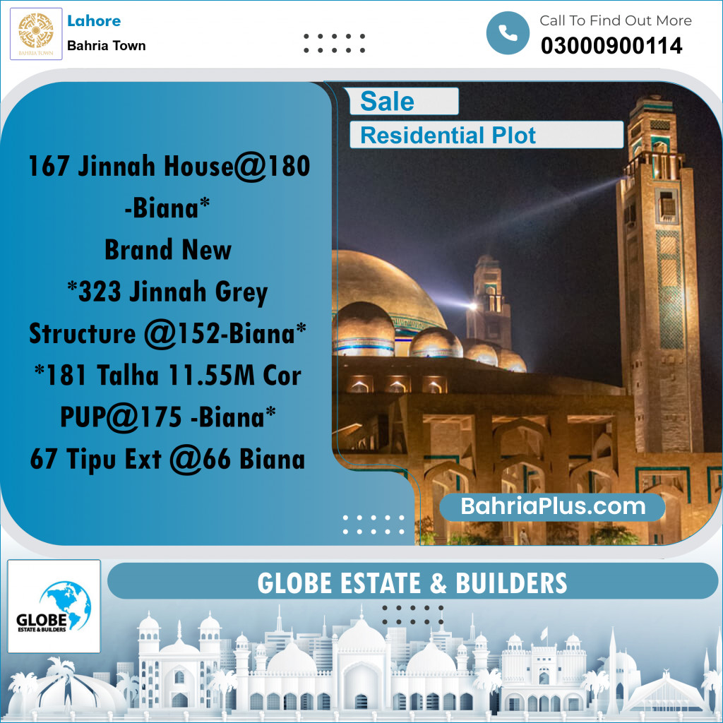 Residential Plot for Sale in Bahria Town, Lahore - (BP-188598)