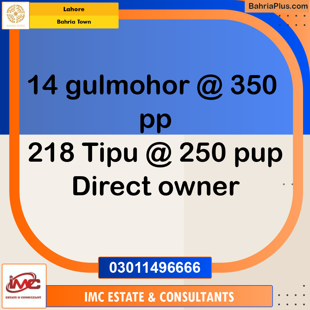 Residential Plot for Sale in Bahria Town, Lahore - (BP-188604)