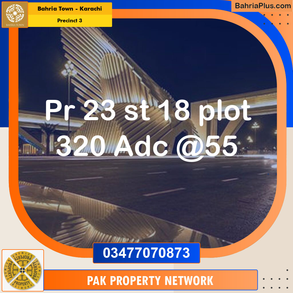 2000 Sq. Yards Residential Plot for Sale in Precinct 3 -  Bahria Town, Karachi - (BP-188613)