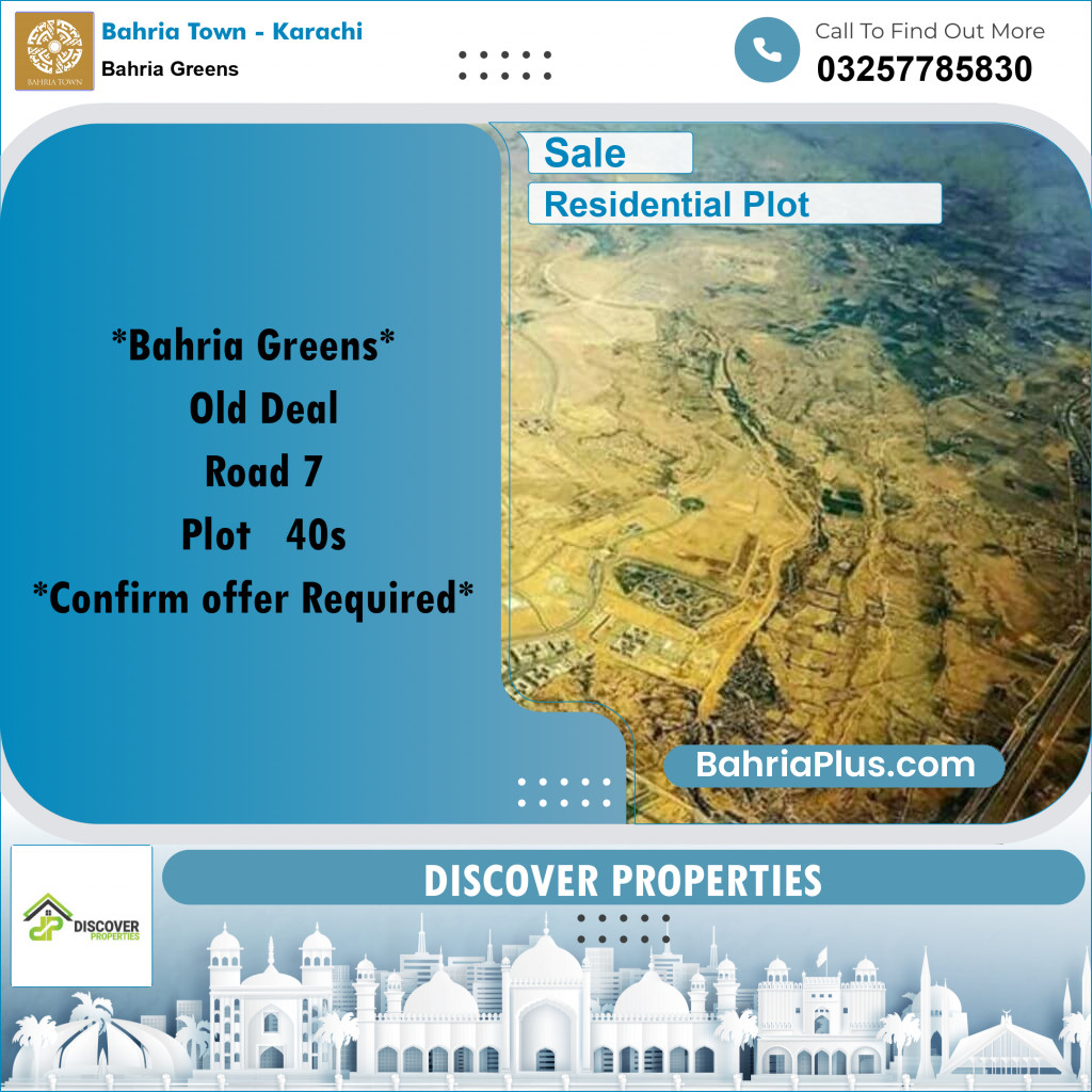 75 Sq. Yards Residential Plot for Sale in Bahria Greens - Bahria Town, Karachi - (BP-188620)