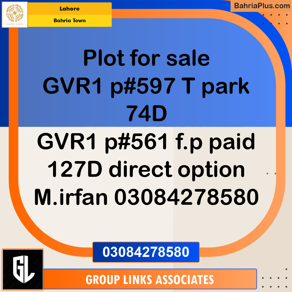 Residential Plot for Sale in Bahria Town, Lahore - (BP-188654)