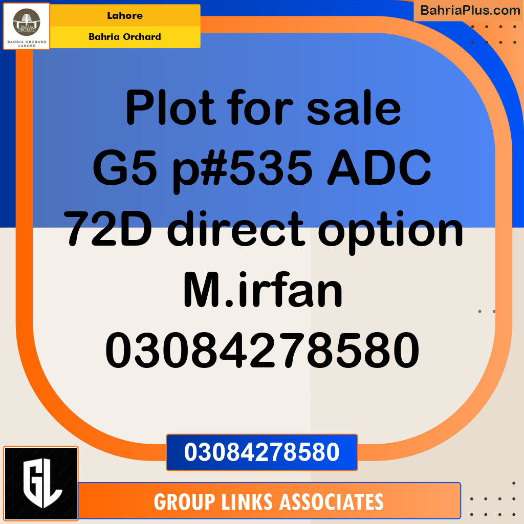 Residential Plot for Sale in Bahria Orchard, Lahore - (BP-188739)