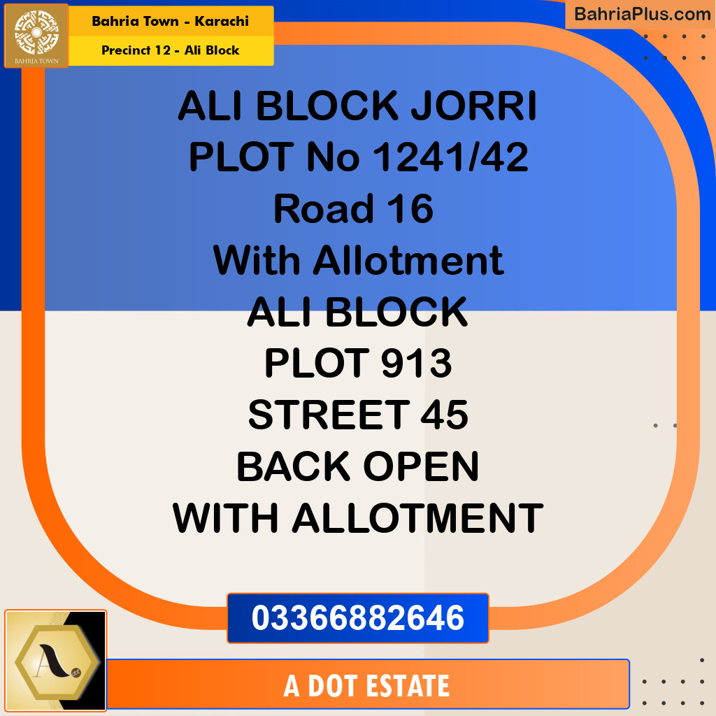 125 Sq. Yards Residential Plot for Sale in Precinct 12 - Ali Block - Bahria Town, Karachi - (BP-188750)