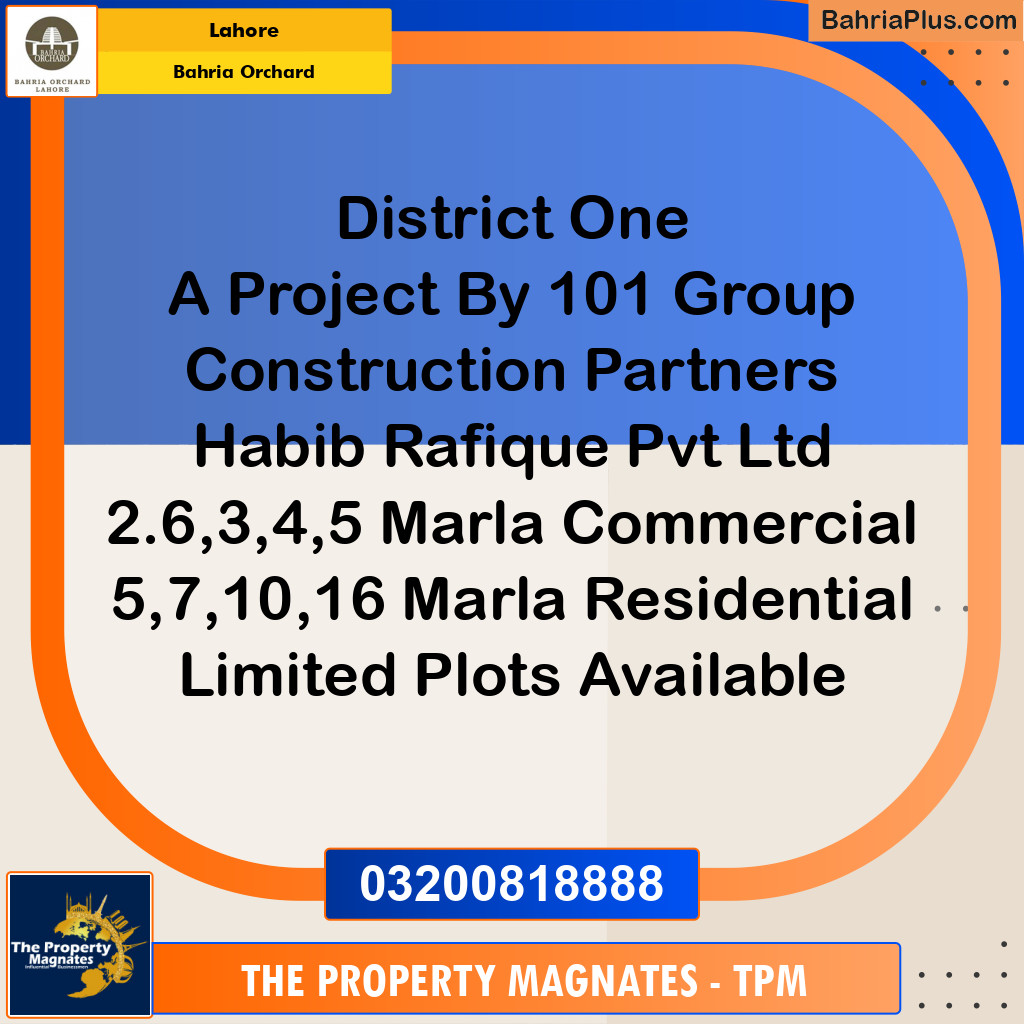 Residential Plot for Sale in Bahria Orchard, Lahore - (BP-188778)