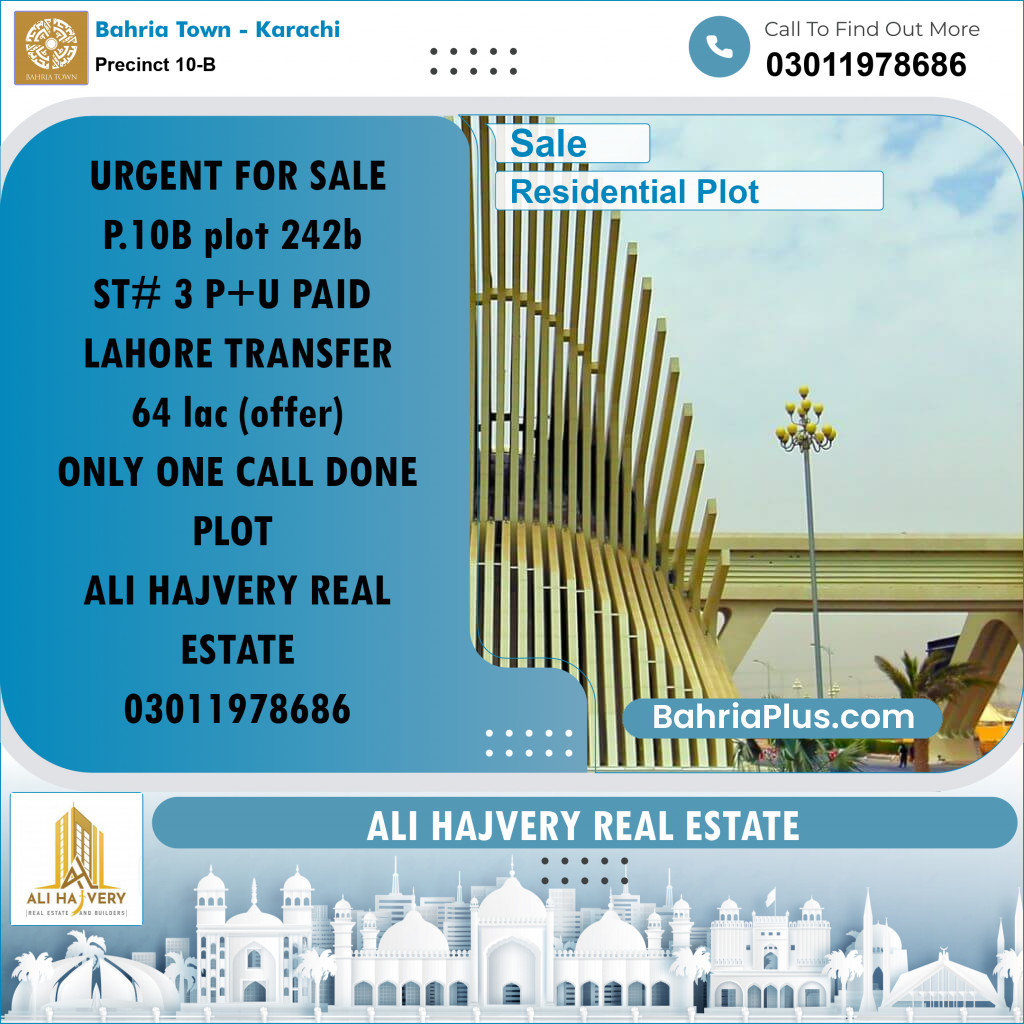 125 Sq. Yards Residential Plot for Sale in Precinct 10-B -  Bahria Town, Karachi - (BP-188800)