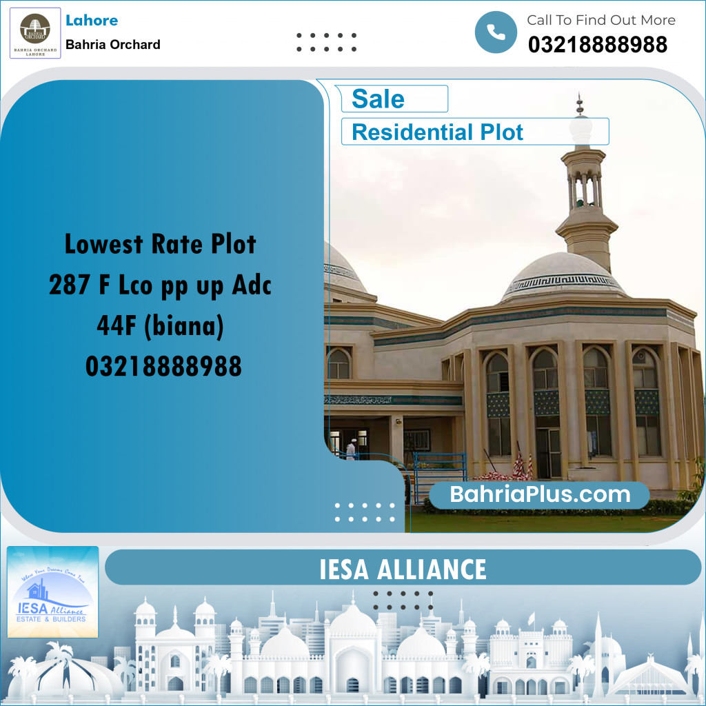 Residential Plot for Sale in Bahria Orchard, Lahore - (BP-188831)