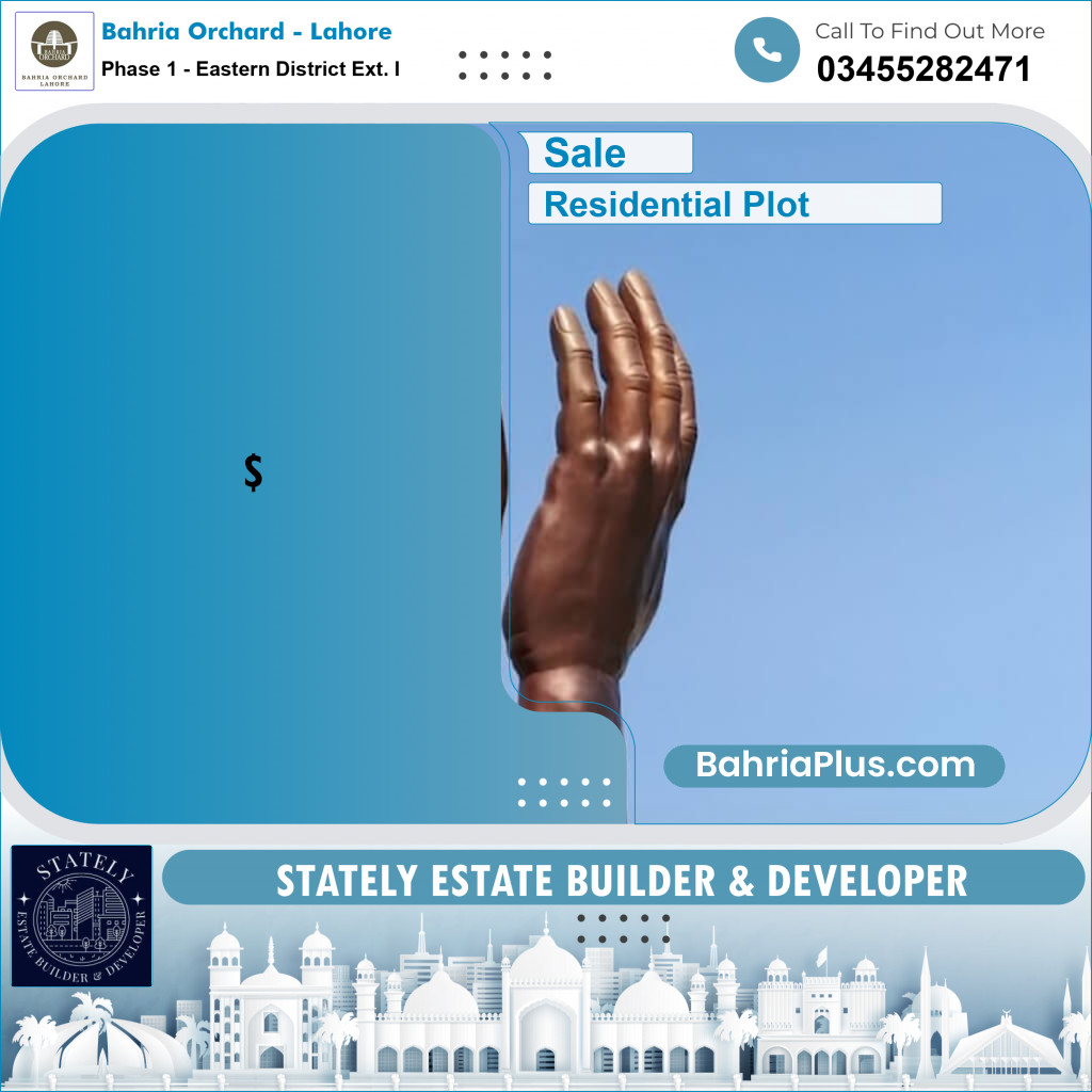 Residential Plot for Sale in Phase 1 - Eastern District Ext. I -  Bahria Orchard, Lahore - (BP-188882)